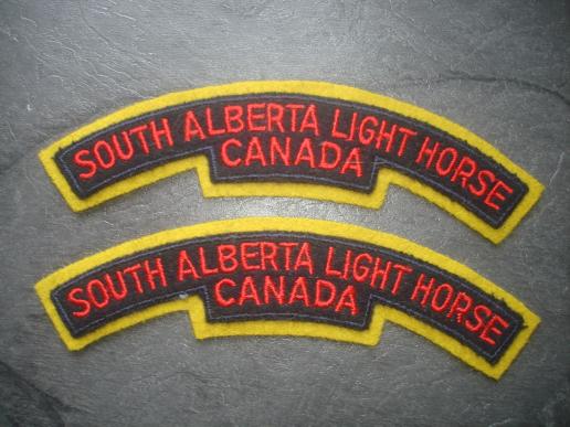 Canadian sleeve patch set South Alberta Light horse Canada