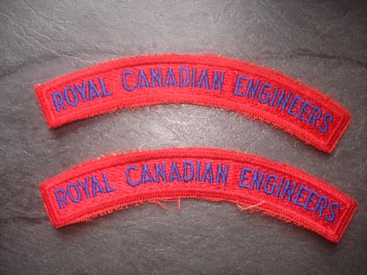 Canadian sleeve patch set Royal Canadian Engineers