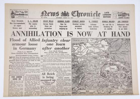 British News Chronicle newspaper 31 March 1945