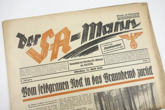 German Newspaper der SA-Mann 11 April 1936