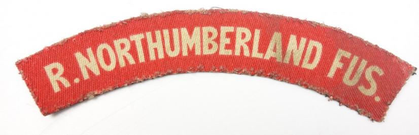 British WW2 Schoulder Title of the Royal Northumberland Fusiliers