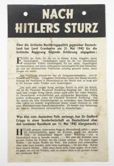 Allied Droppingflyer 'Nach Hitlers Sturz'