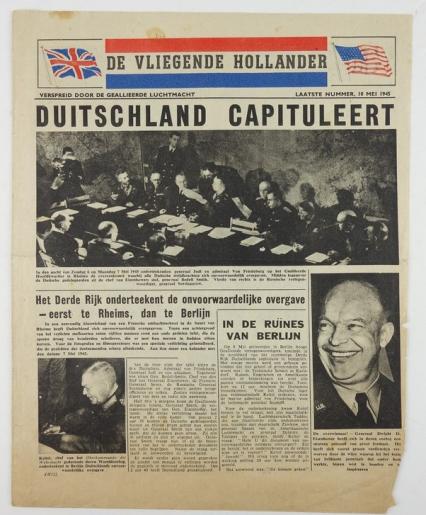 Allied/Dutch Flyer “De Vliegende Hollander” 10 May 1945 Last Edition