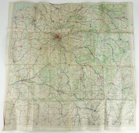 German LW Large Flight Map of France