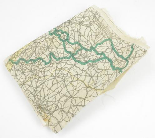 British WW2 RAF /S.O.E. Escape/Evasion silk map