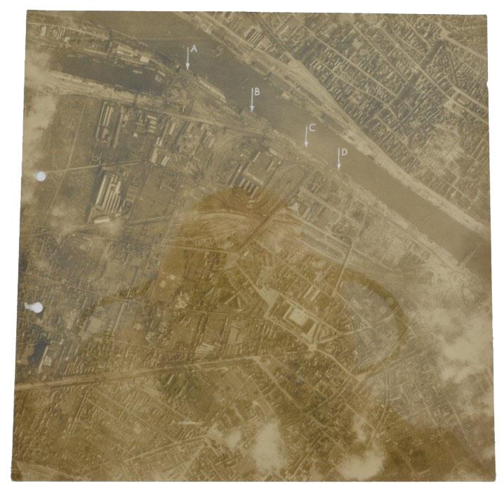 US WW2 Aerial Recon Picture Rouen Normandy Operation Paddle