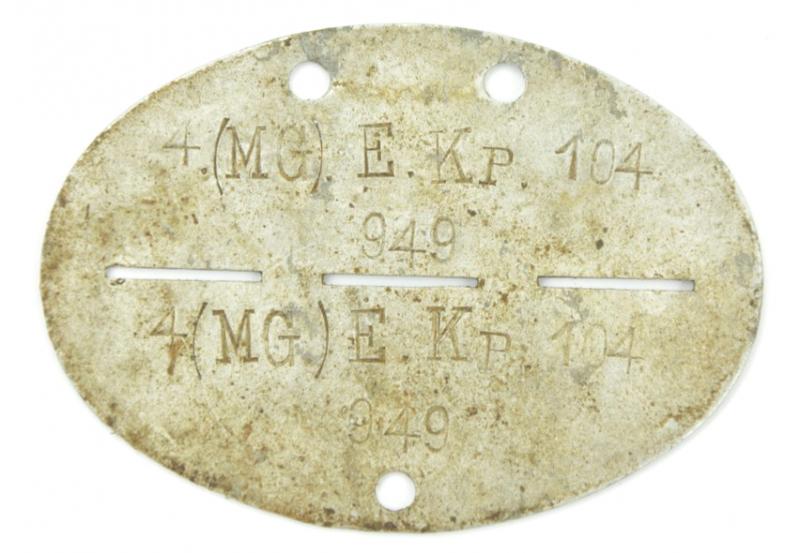 German WH Dog-Tag MG-Kompanie