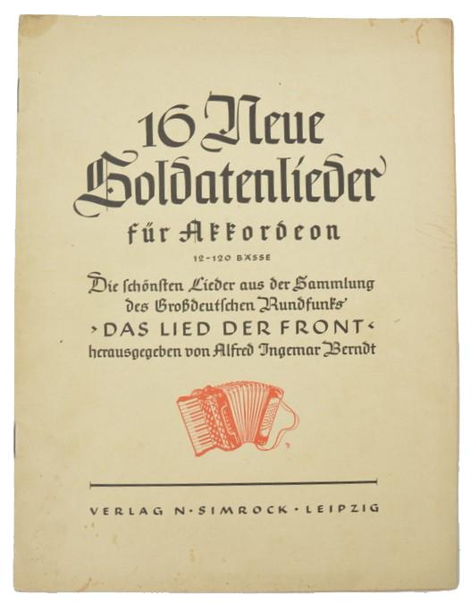 German WH Songbook '16 Neue Soldatenlieder'