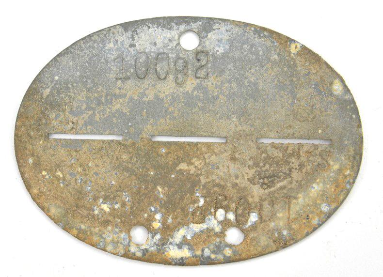 German WH/LW Dog-Tag 'St. 10092'