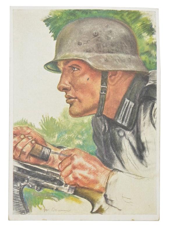 German WH 'Panzerwaffe' Postcard