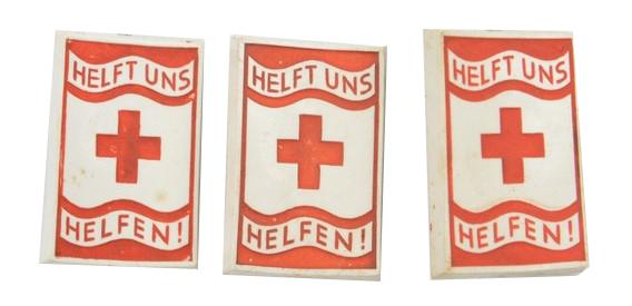 German DRK 'Helft uns Helfen!' Badges