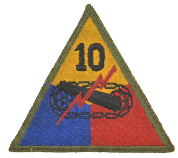 US WW2 10th Armored Division Patch