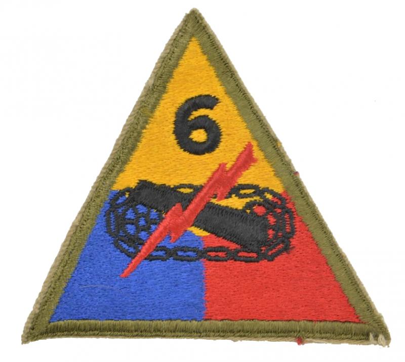 US WW2 6th Armored Division Patch