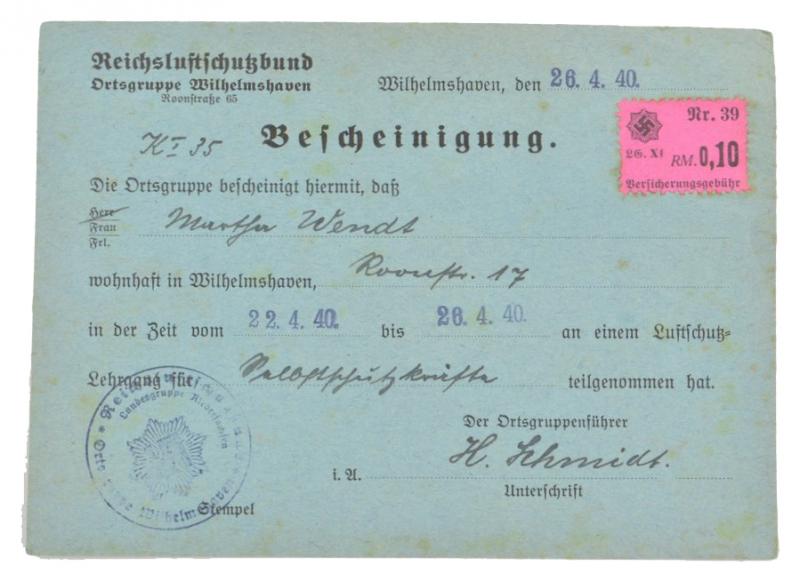 German RLB Certificate