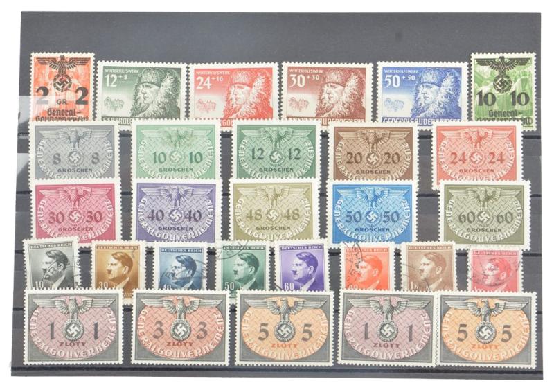 German Third Reich Era Stamp Grouping