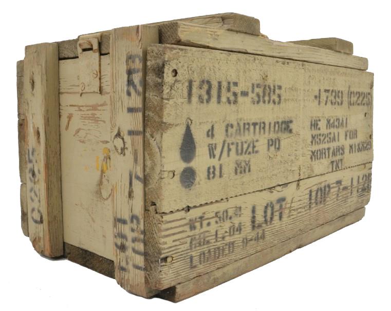 US WW2 81mm Mortar Cartridge Ammunition Box