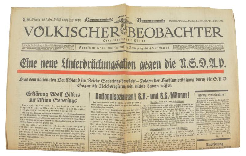 German Newspaper Volkischer Beobachter March 1932