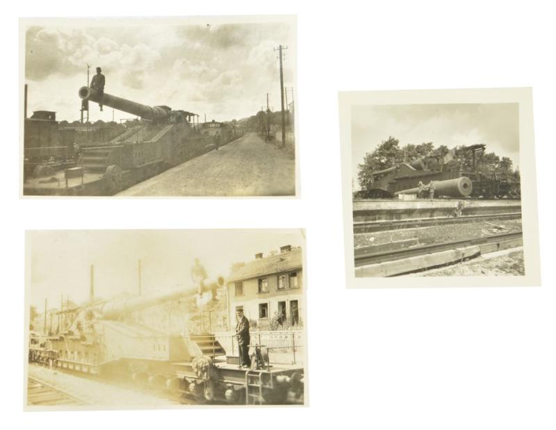 German Picture set Railway Artillery Canon 'Bruno'