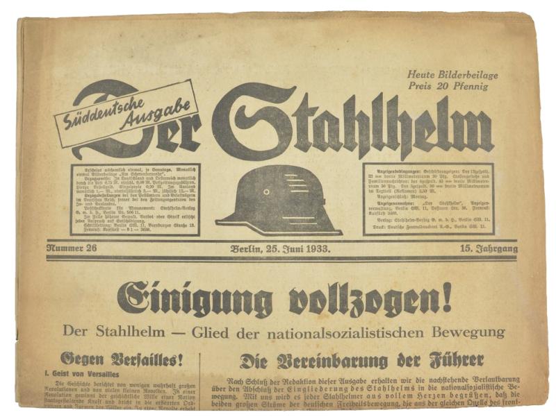 German Newspaper 'der Stahlhelm' 25 June 1933