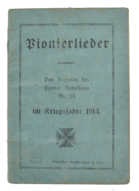 German WW1 Pioneer Song Book