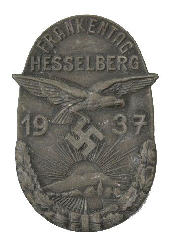 German Frankentag Hesselberg 1937 Badge