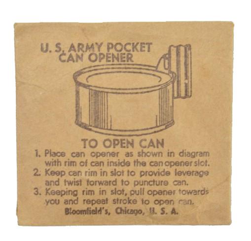 US WW2 Tin Can Opener