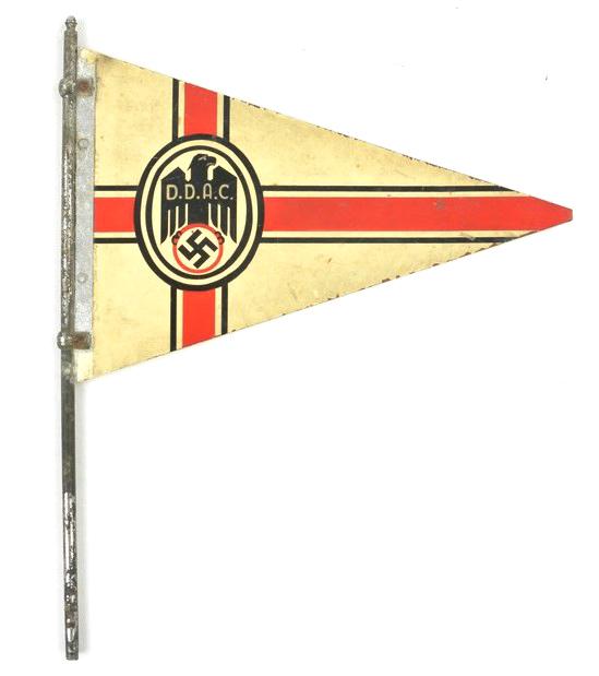 German DDAC Car Pennant with Pole