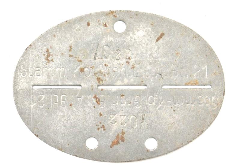 German WH Dog-Tag 'Stamm.Kp. Gren.E.u.A.Abt.21'