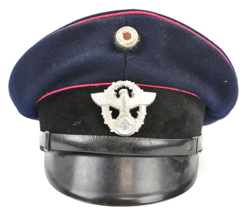 German Fire Police Officer Visor Cap