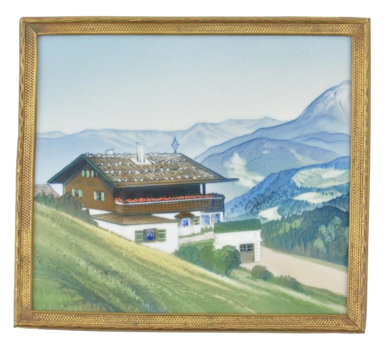 German Third Reich Rosenthal Porcelain Tile 'Der Berghof'