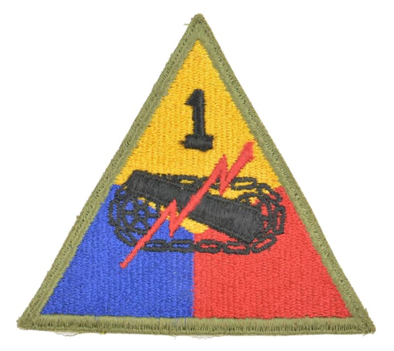 US WWII 1st Armoured Division SSI Greenback