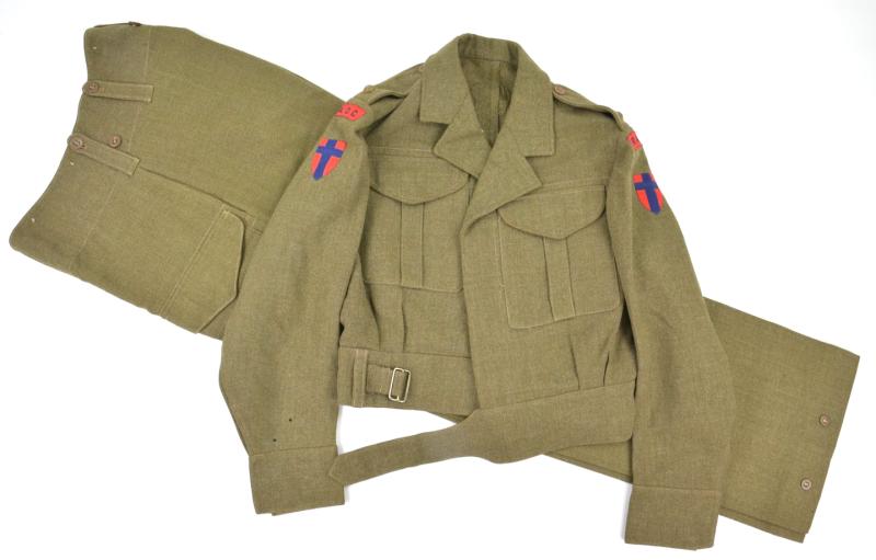 British WW2 RAOC 21st Army Group Battledress with trousers