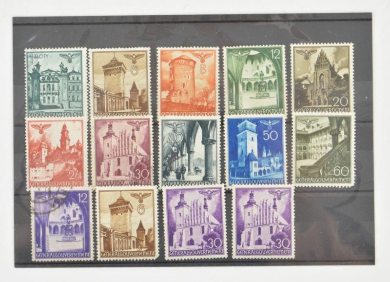 German Third Reich Era Stamp Grouping 'Generalgoverment'