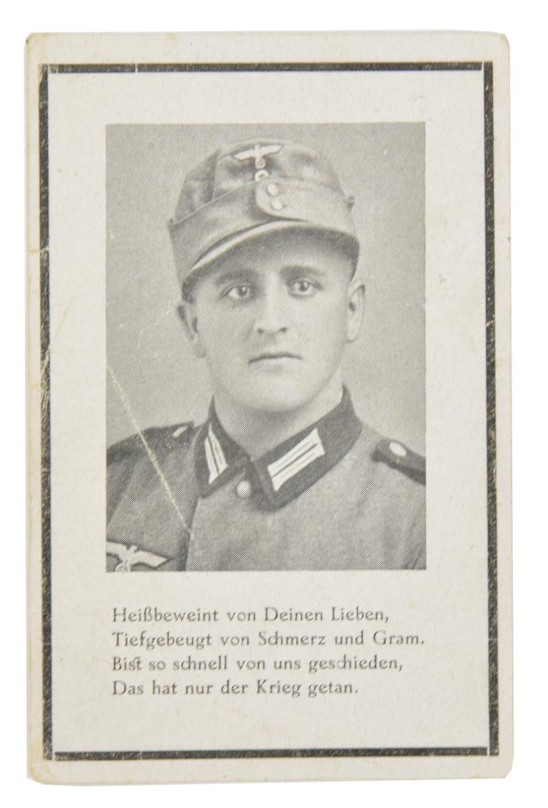 German WH GBJ Deathcard 'Peter Schnauhuber'