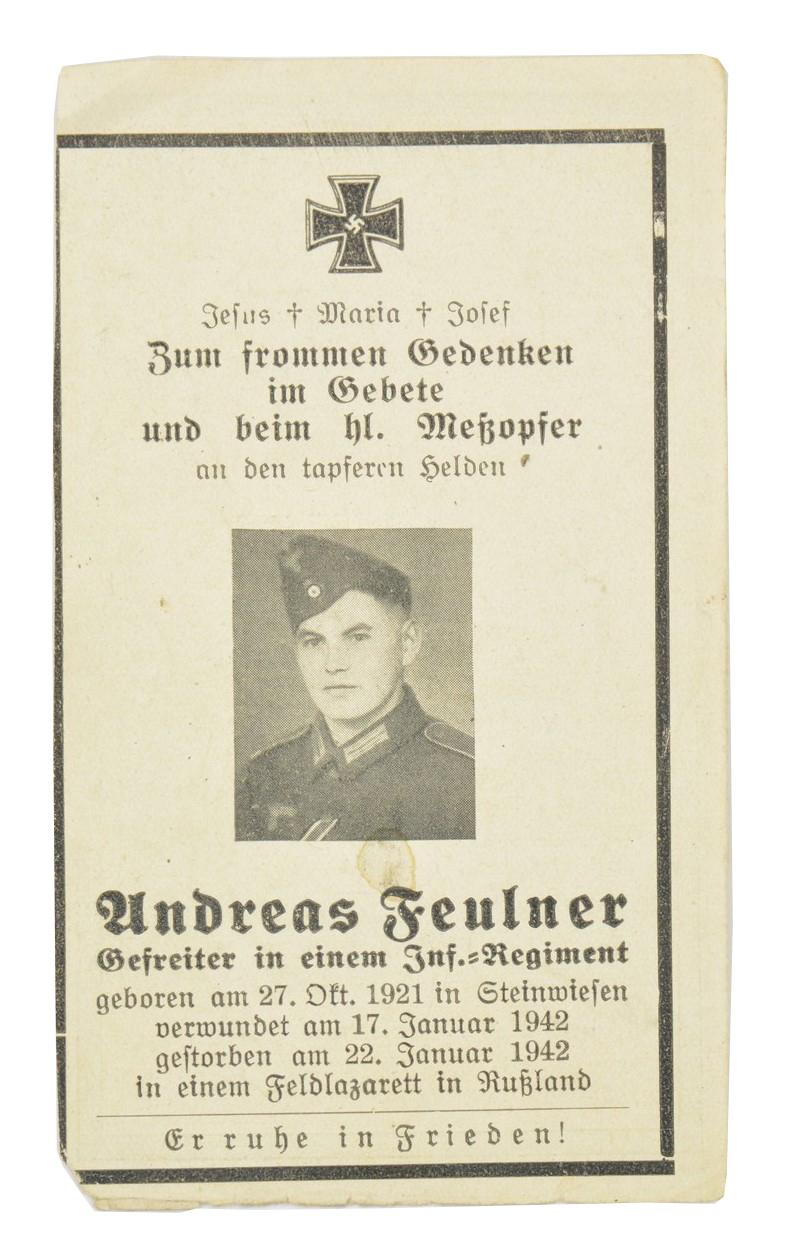 German WH Deathcard 'Andreas Feulner'