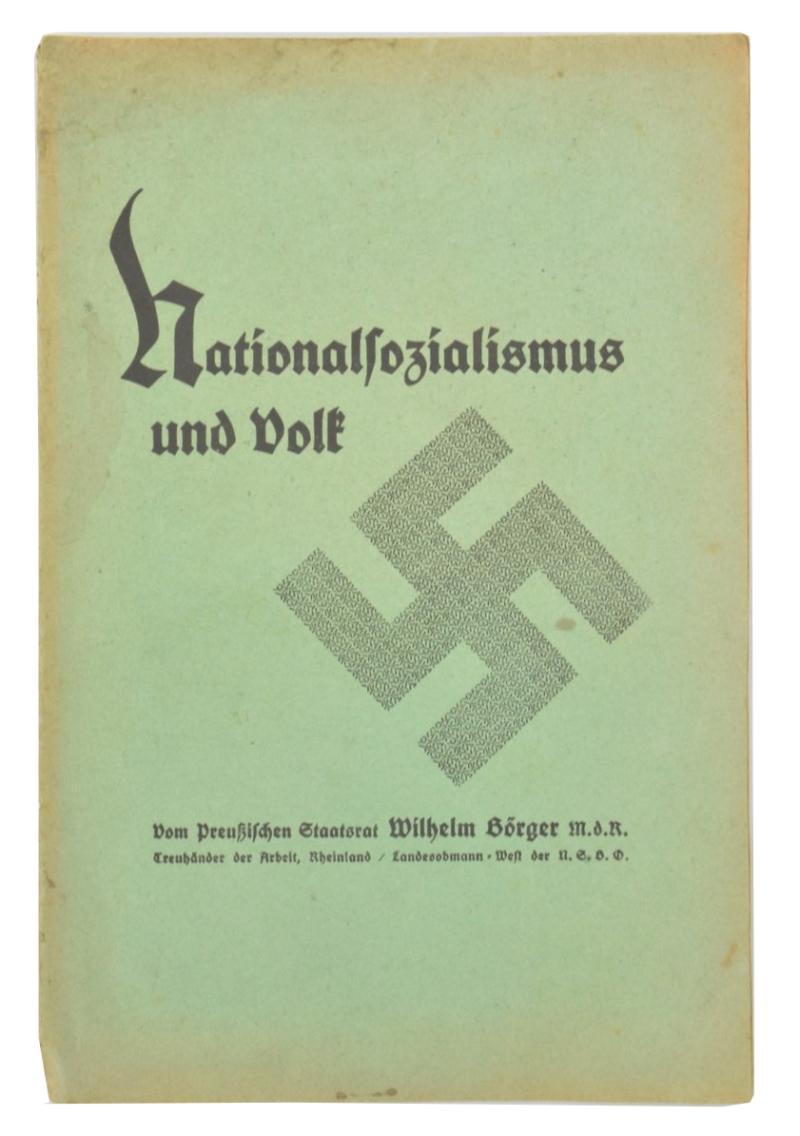 German Third Reich Propaganda Booklet 'Nationalsozialismus und Volk'