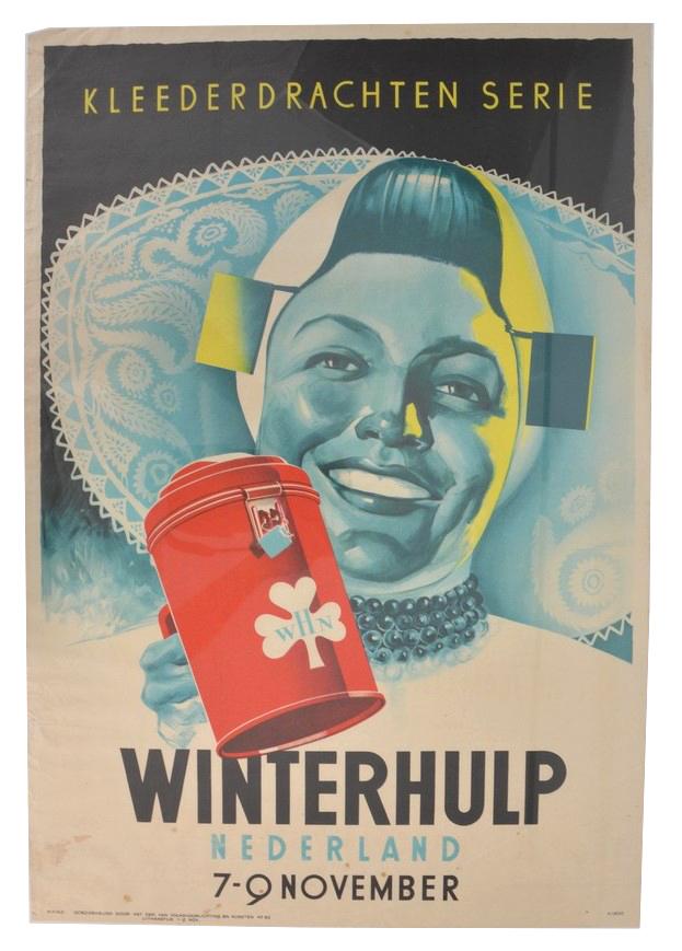 German Dutch 'Winterhulp' Poster 1944