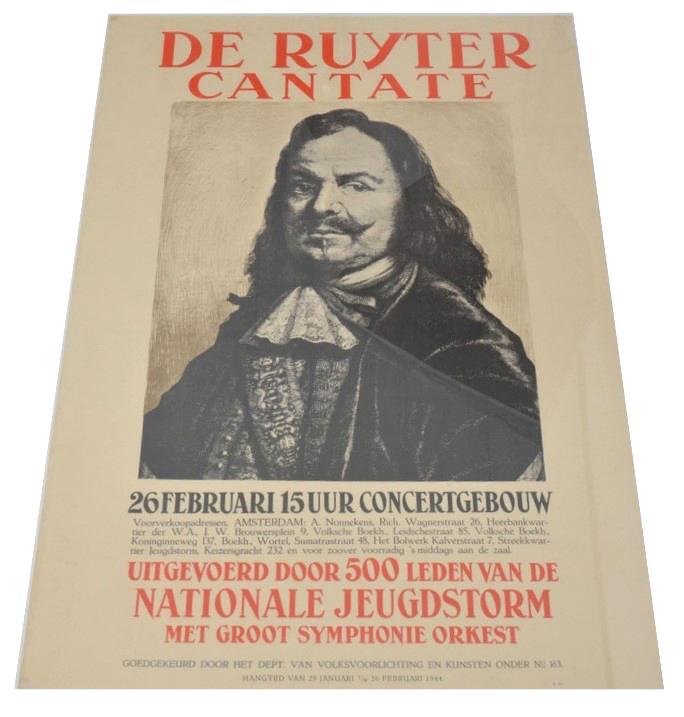 Dutch NSB/ Jeugdstorm Poster 'de Ruyter cantate'