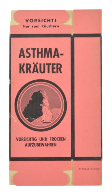 German Third Reich Era Folding Package of 'Asthma-Krauter'.