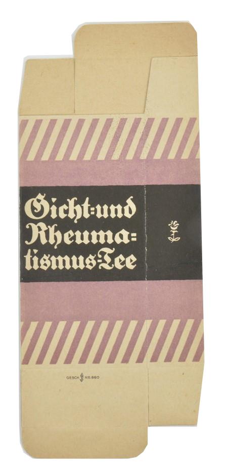 German Third Reich Era Folding Package of 'Sicht und Rheumatismus-Tee'.