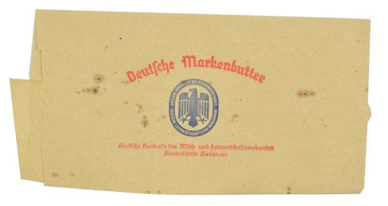 German Third Reich Era Paper Butter Wrap