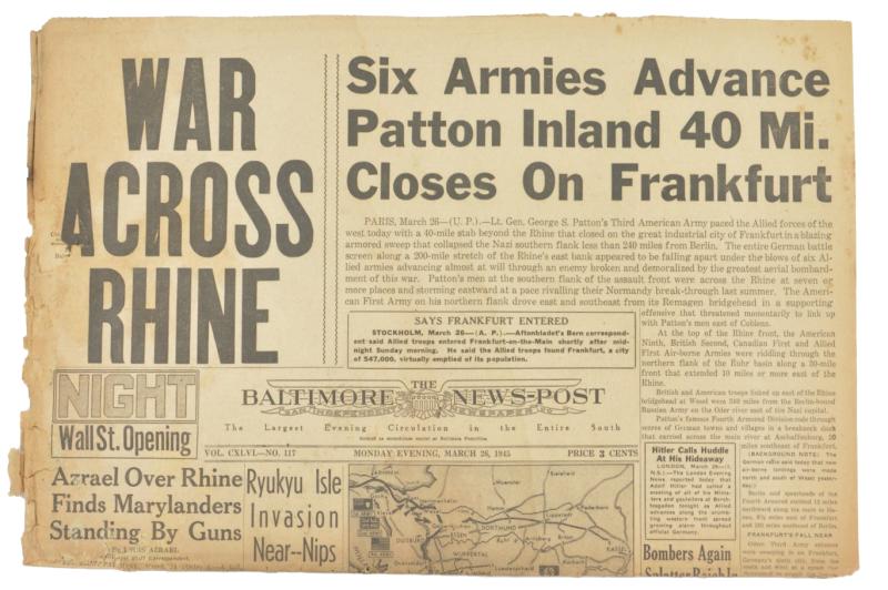 US WW2 Newspaper 'The Baltimore News-Post'