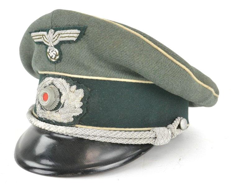 Worldwarcollectibles German Wh Officers Infantry Visor Cap