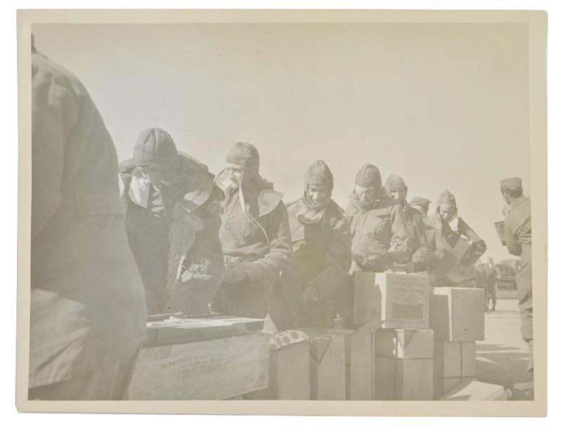 US WW2 Press Photo 'Liberated GI's'