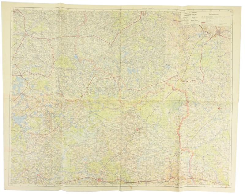 German WH Mapcard Bialystok Nimsk VII-1944