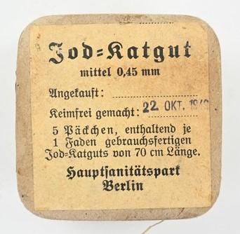 German WH Medical Suture 'Jod-Katgut' Package