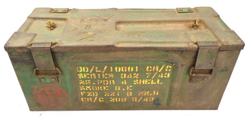 British WW2 25pds Smoke Grenade Box with Frame