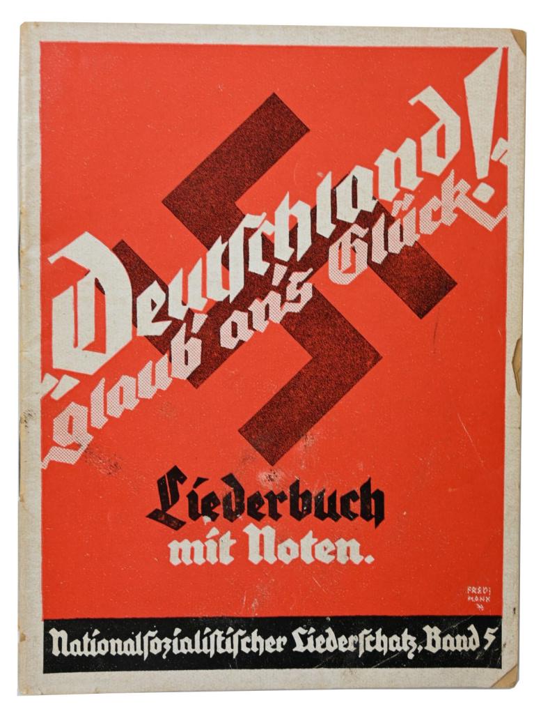 German NSDAP Songbook 'Deutschland, Glaub ans Gluck!