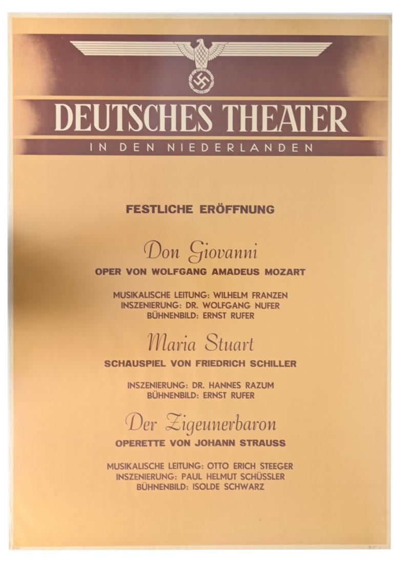 German/ Dutch Poster 'Deutches Theater in den Niederlanden'