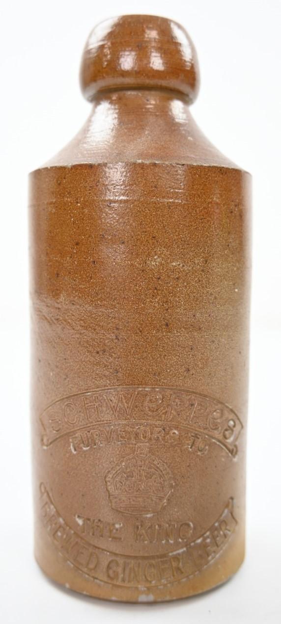 British WW2 Stone Bottle of Schweppes Ginger Beer